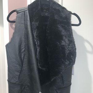 Fur Lined Leather Vest